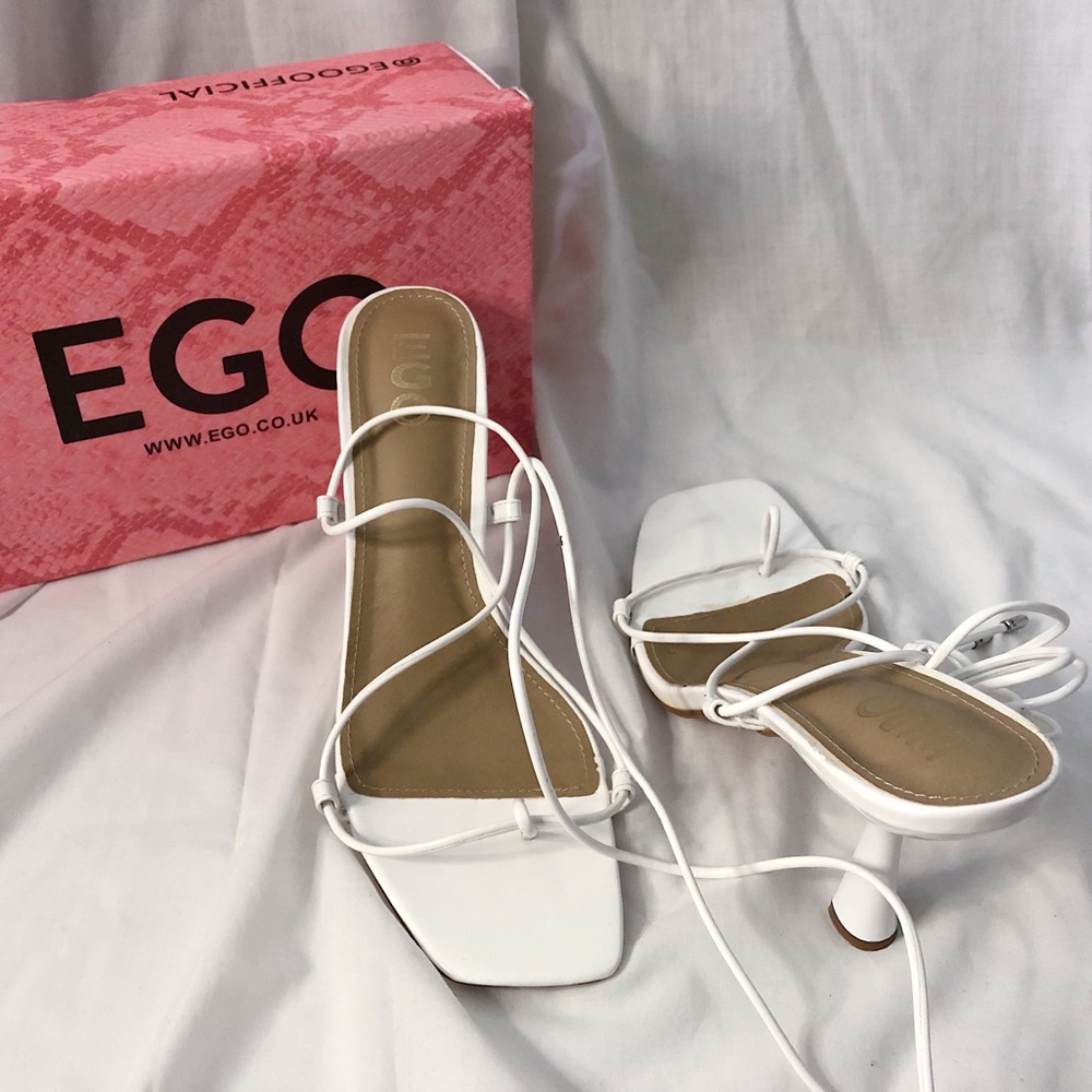 White strappy heels - EGO